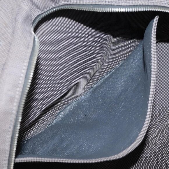 HERMES Her Line MM Hand Bag Canvas Gray Auth 103385 - Picture 13 of 16